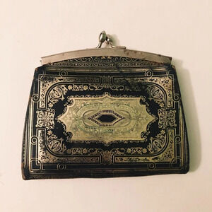 Vintage Change Purse  Faux Leather Coin Purse